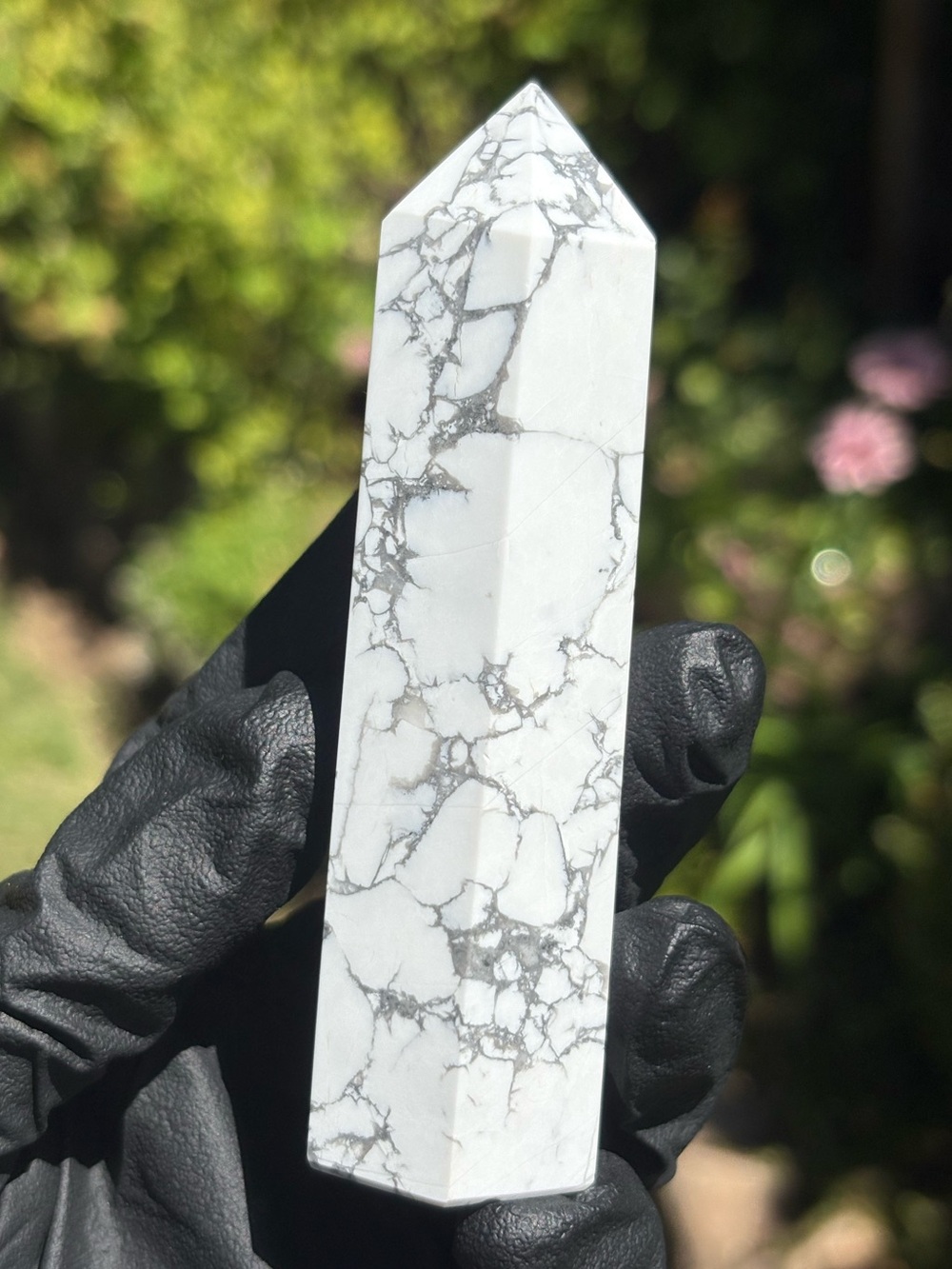 Howlite Crystal Tower